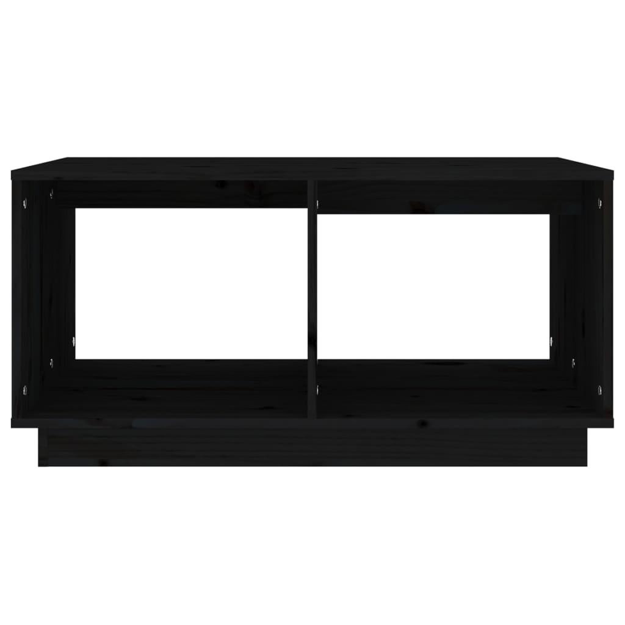 Voir la diapositive 5 : VIDAXL Table basse Noir 80x50x40 cm Bois massif de pin