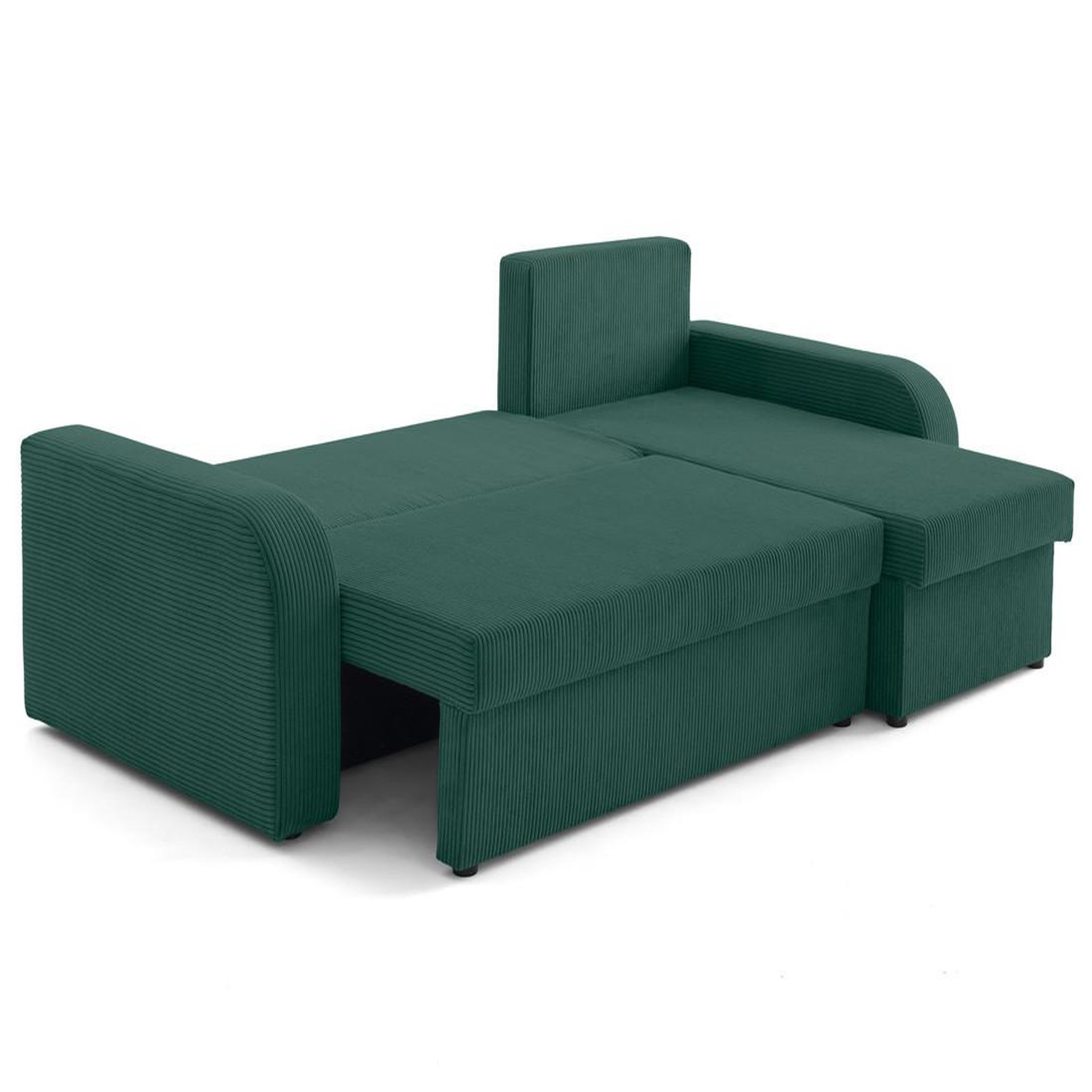 Voir la diapositive 2 : BEST MOBILIER Valos - canapé d'angle réversible - 4 places - convertible avec coffres - en velours côtelé