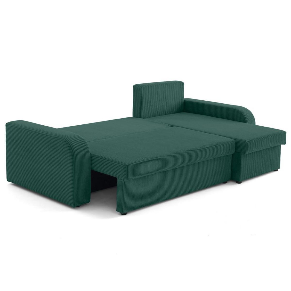 BEST MOBILIER Valos - canapé d'angle réversible - 4 places - convertible avec coffres - en velours côtelé