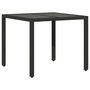 Voir la diapositive 4 : VIDAXL Ensemble a manger de jardin et coussins 3 pcs noir rotin verre