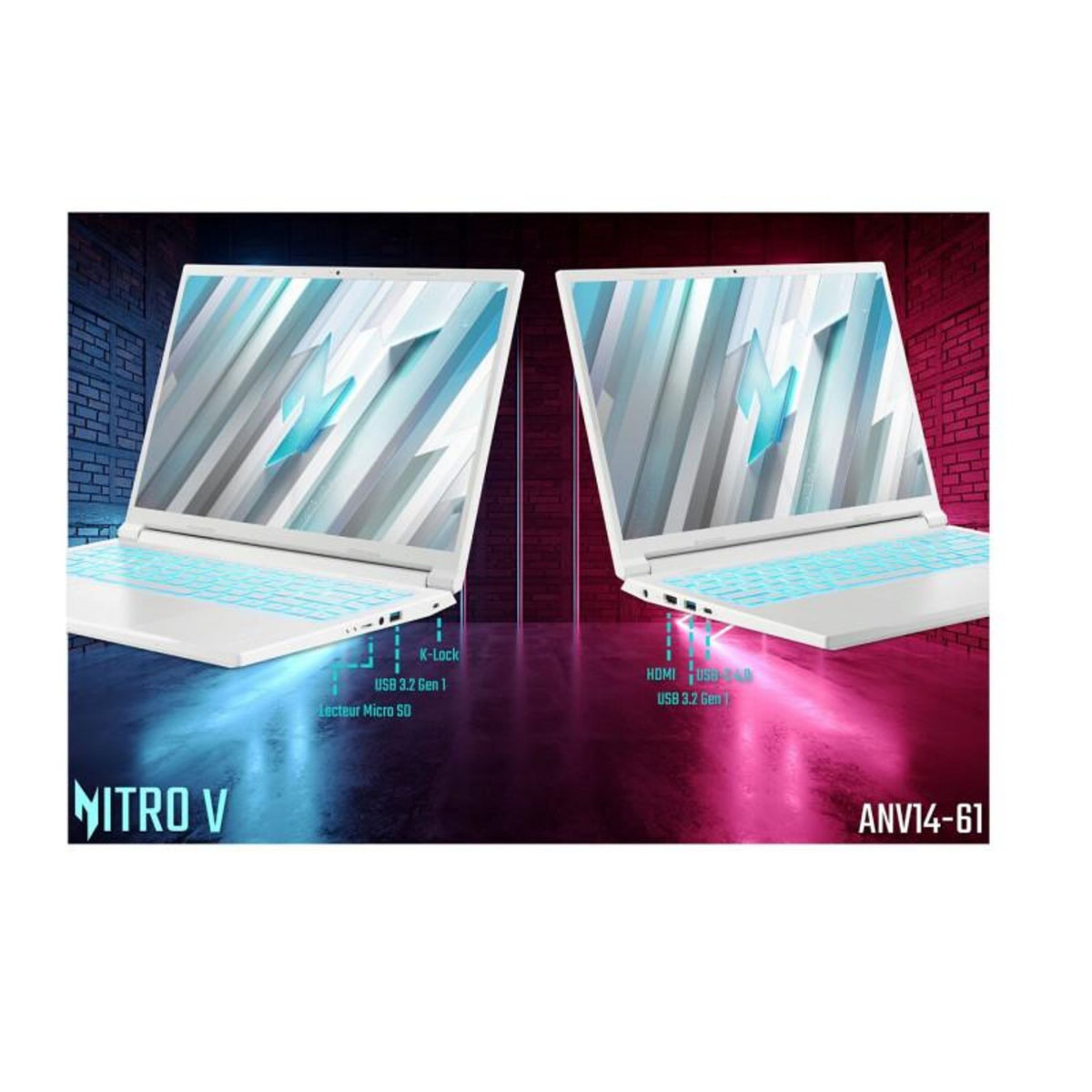 ACER PC portable Acer Gaming Nitro V 14 ANV14 61 R7NL14 WUXGA 14 120Hz AMD Ryzen 5 8645HS RAM 16 Go DDR5 512 GO SSD GeForce RTX 405