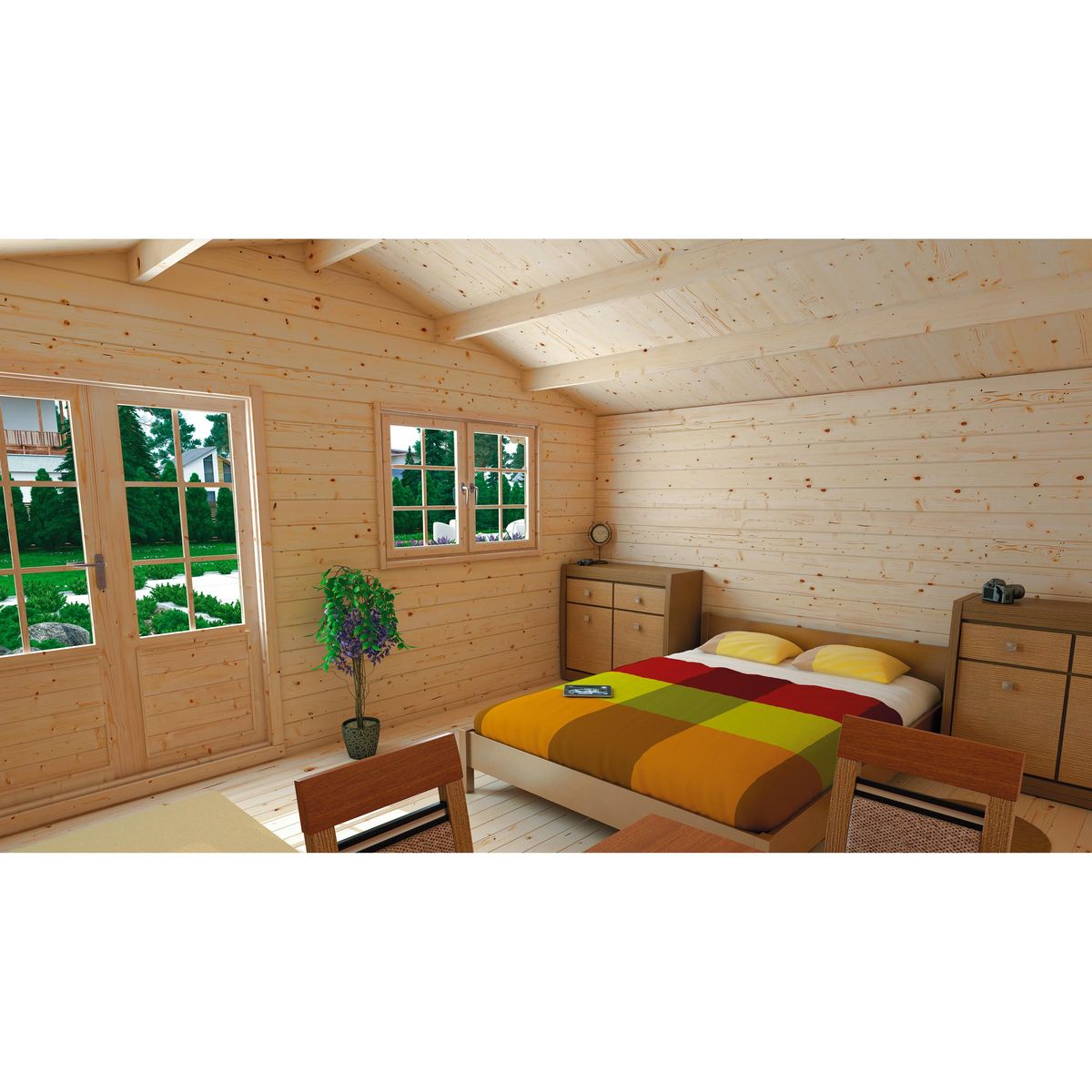 Forest Style Abri de jardin bois - 17,3m² -  LILAC