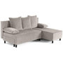 Voir la diapositive 2 : BEST MOBILIER Gloria - canapé d'angle réversible 4 places convertible avec coffre en tissu texturé