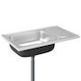 Voir la diapositive 5 : VIDAXL Jeu d'evier de cuisine et egouttoir argente 800x500x155 mm inox