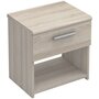 Voir la diapositive 1 : Habitat et Jardin Table de chevet en bois  Pricy  - 1 tiroir - 1 niche - 43 x 32 x 32 cm - Beige