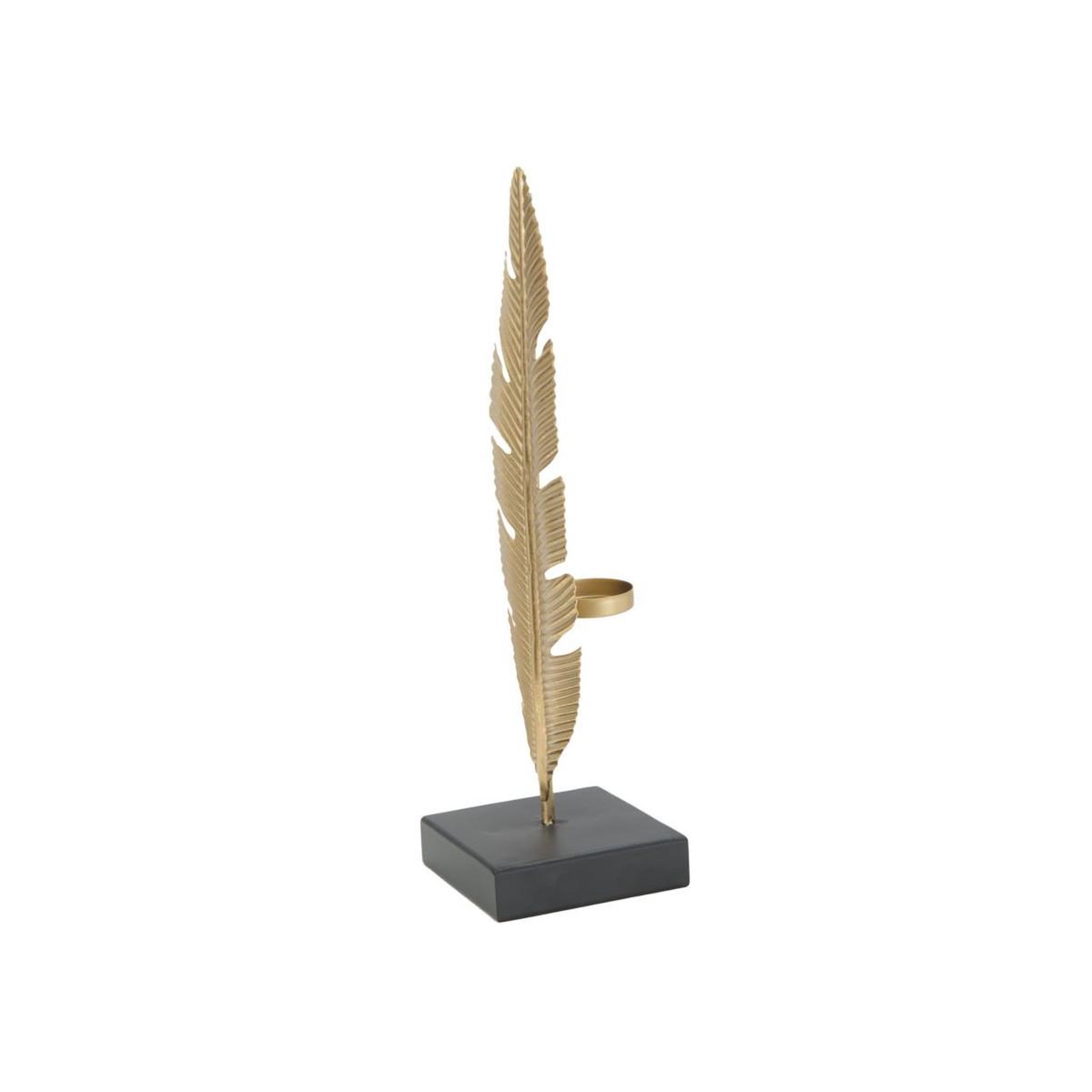 Voir la diapositive 3 : Paris Prix Plume déco en métal  bougeoir  34cm or