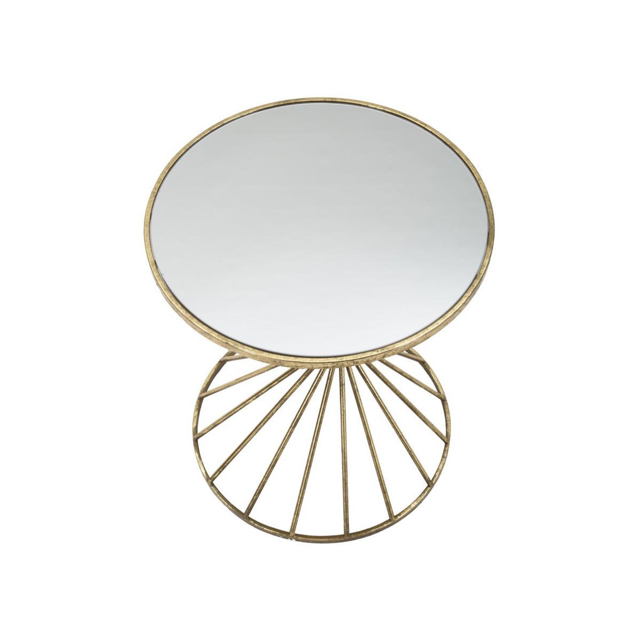 Voir la diapositive 2 : Paris Prix Table d'Appoint Design  Hypnose  50cm Or