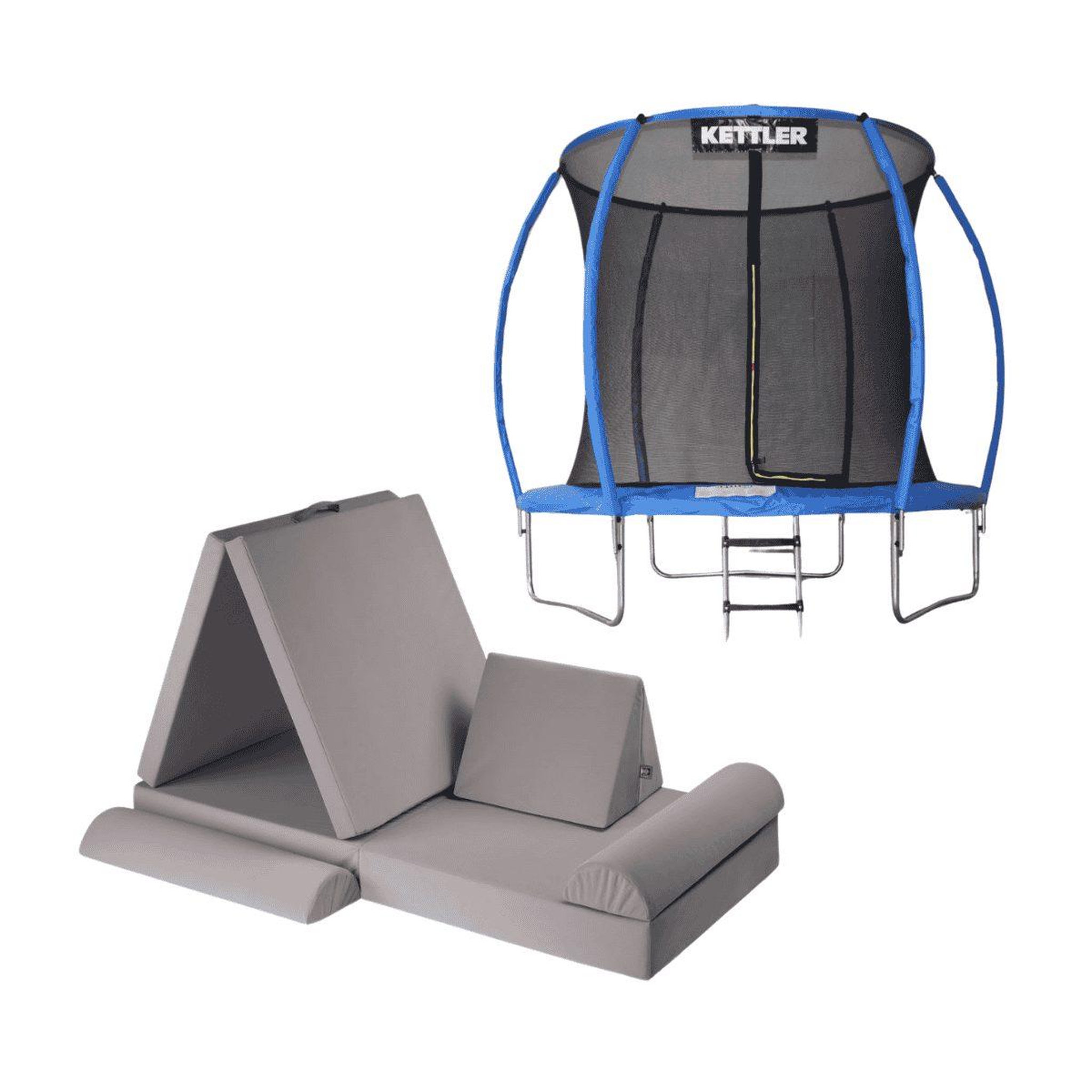 Kettler Pack saut  and  détente : trampoline jump 244 + canapé enfant kreaty (crème)