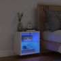 Voir la diapositive 3 : VIDAXL Table de chevet murale avec lumieres LED blanc