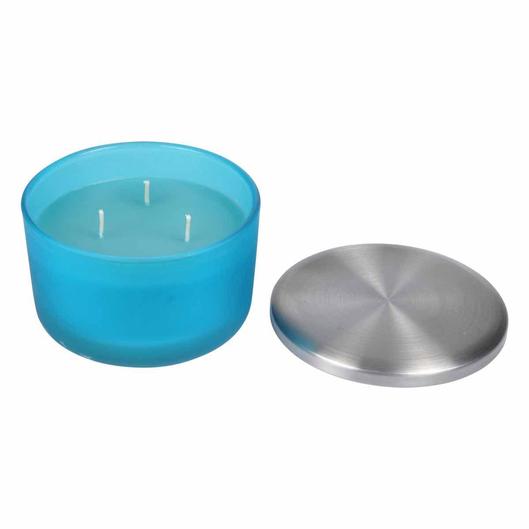 HOMEA Bougie parfumée verrine  tropical fresh  13cm pluie d'été
