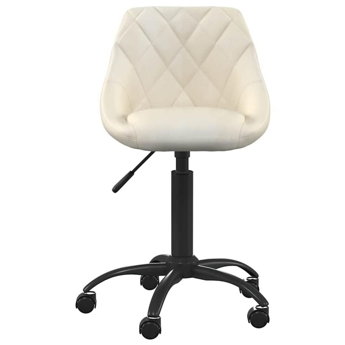 VIDAXL Chaise a manger Creme Velours