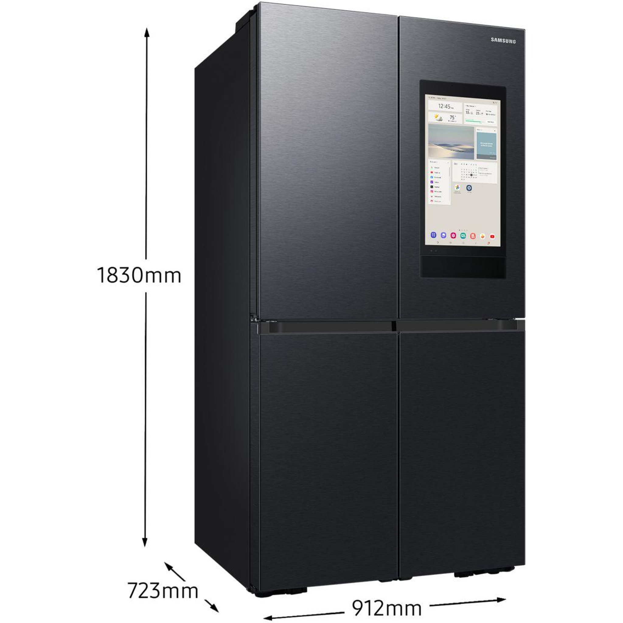 Voir la diapositive 5 : Samsung Réfrigérateur multi portes RF65DG9H0EB1 family hub avec AI vision