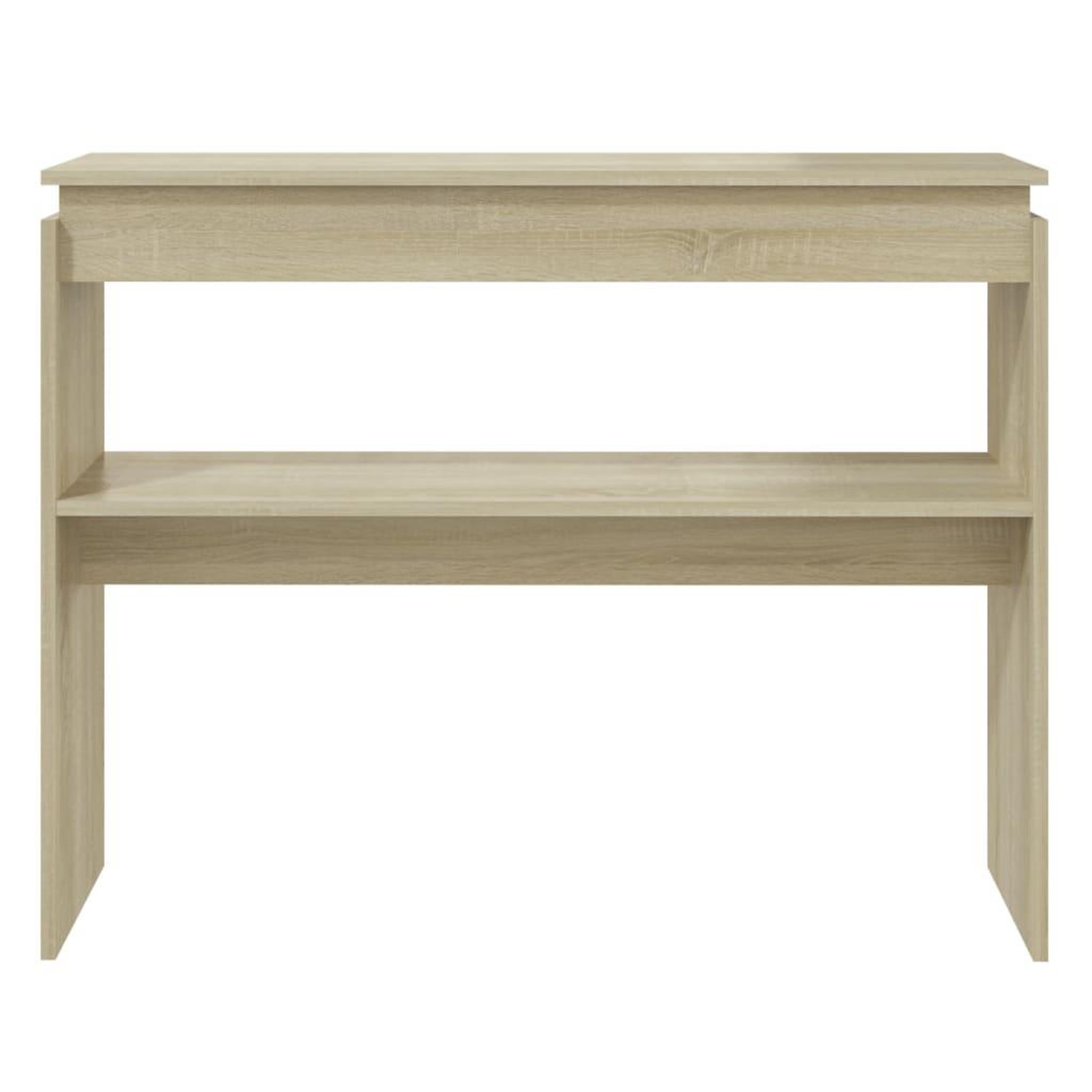 Voir la diapositive 4 : VIDAXL Table console chene sonoma 102x30x80 cm bois d'ingenierie