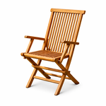 CONCEPT USINE Lot de 2 fauteuils pliants en teck massif huilé LUBOK