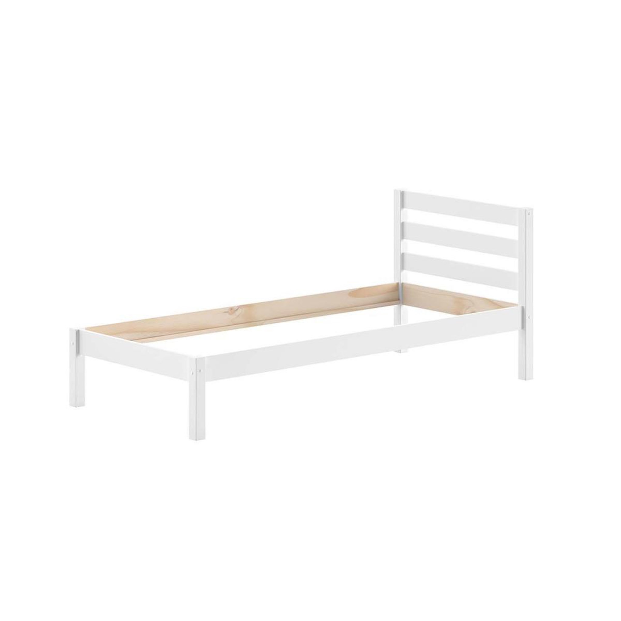 Voir la diapositive 2 : Paris Prix Lit enfant avec tiroir-lit  pino  90x200cm blanc