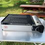 Voir la diapositive 3 : INTEC Barbecue à gaz Grill 1900W + 8 cartouches de gaz Allumage Piezo + Récupérateur de graisse Camping COOK160