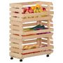 Voir la diapositive 2 : VIDAXL Chariot a legumes 57x30x80 cm Bois de pin solide
