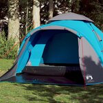 VIDAXL Tente de camping a dome 3 personnes bleu liberation rapide