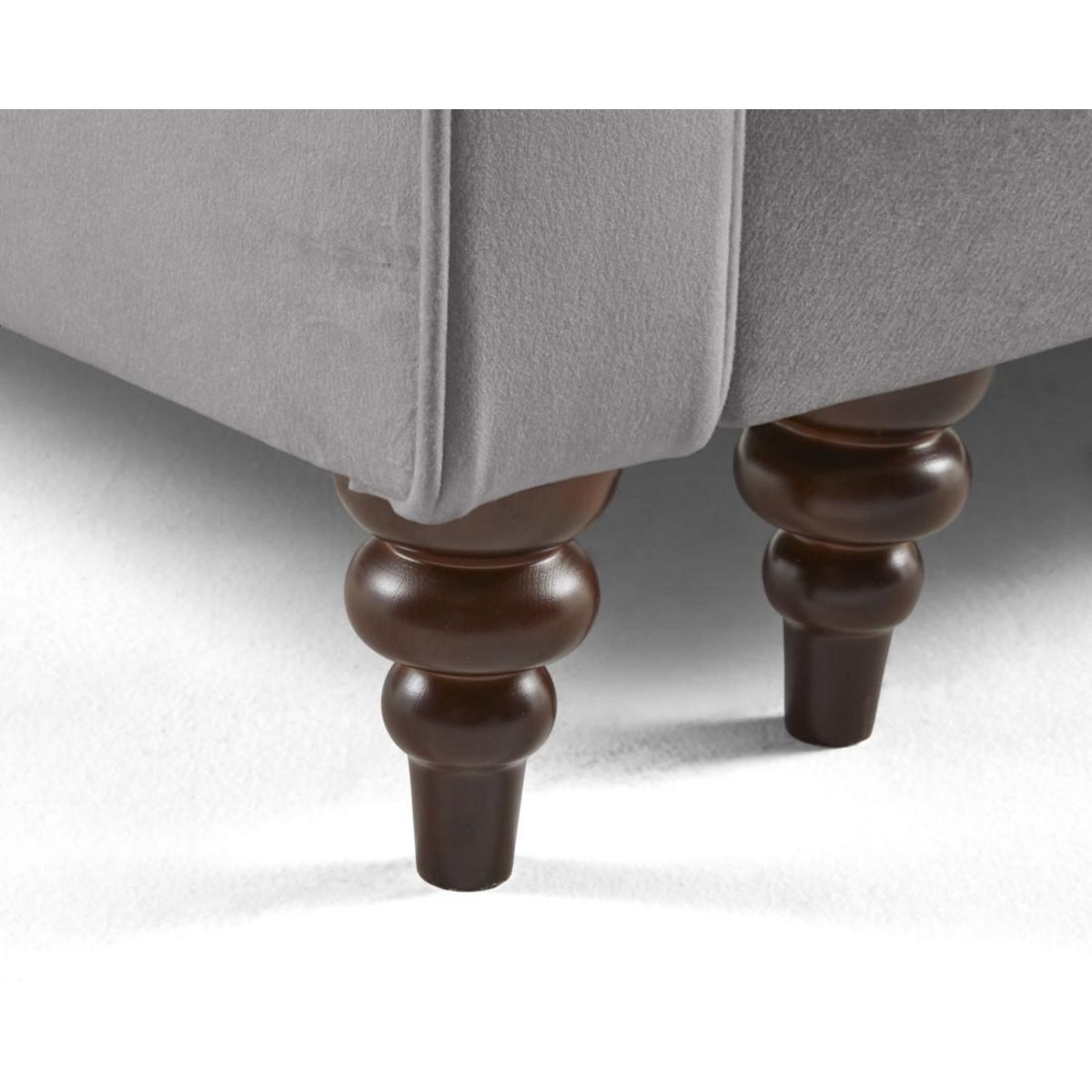 BEST MOBILIER Flamingo - canapé d'angle droit 4 places convertible en velours