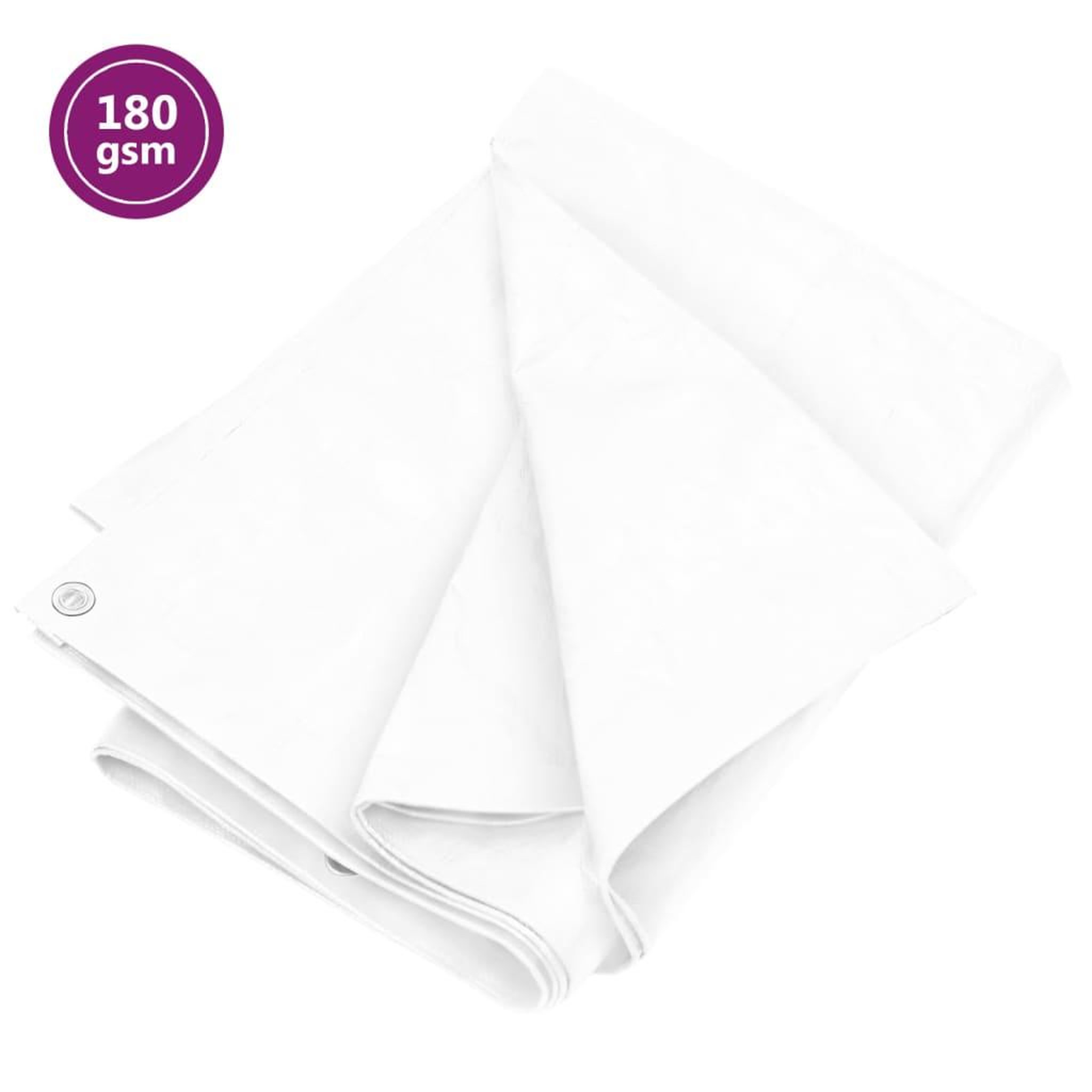 VIDAXL Bache 180 g/m² 3x5 m Blanc PEHD