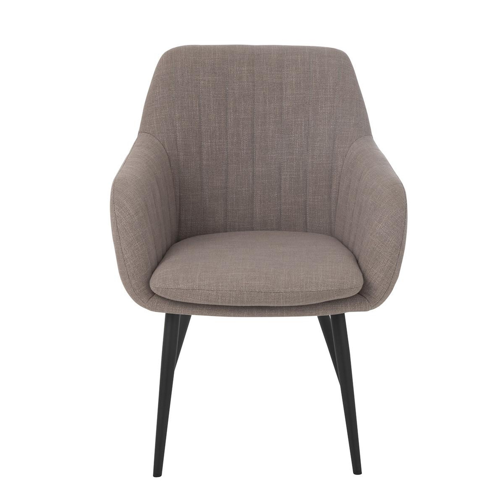 Voir la diapositive 2 : J-LINE Chaise design  miles  83cm taupe