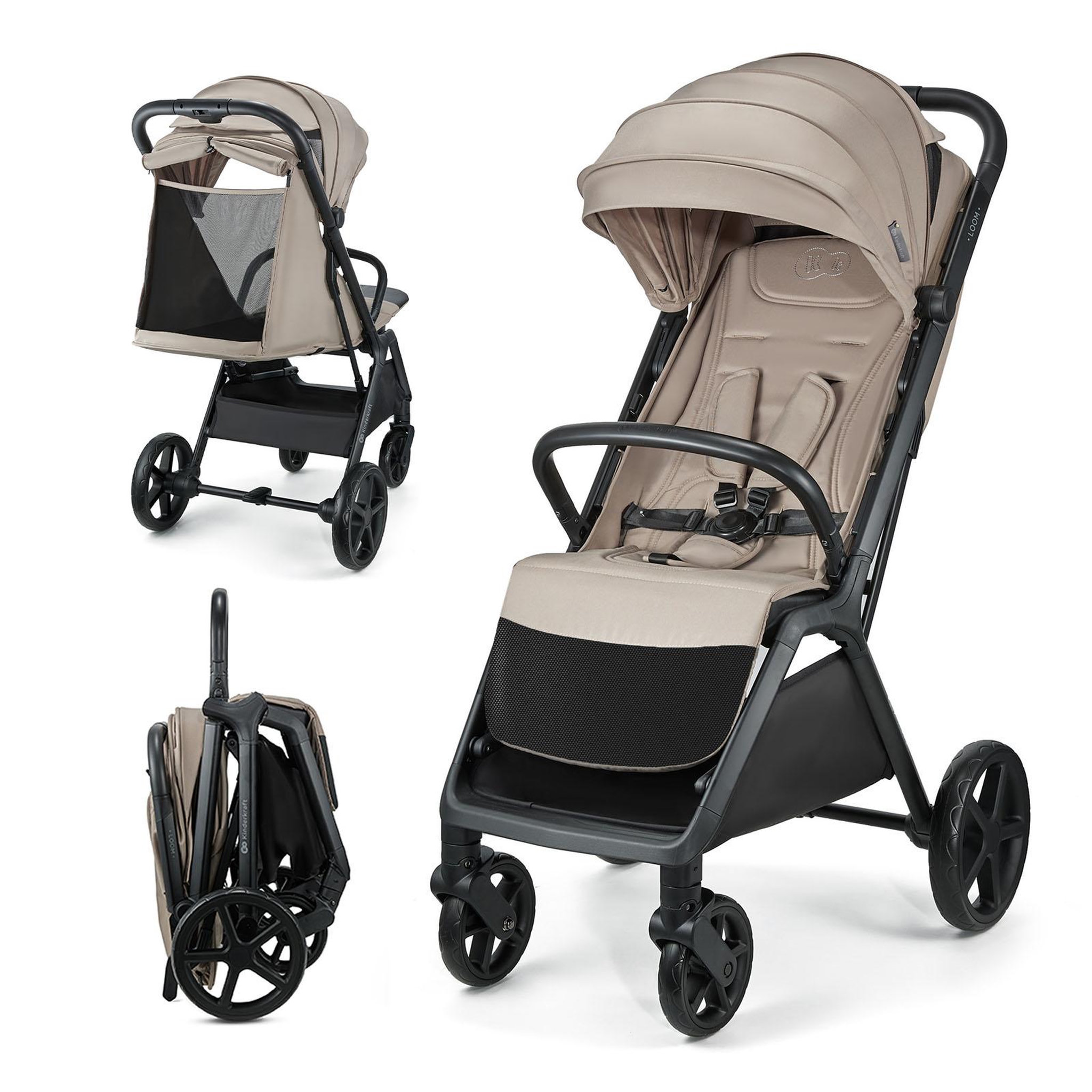 Voir la diapositive 1 : KINDERKRAFT Poussette loom pratique et confortable