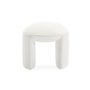 Voir la diapositive 5 : SWEEEK Tabouret. pouf bouclette texturée blanche L 44 x P 44 x H 42cm -SHAWN
