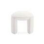 Voir la diapositive 5 : SWEEEK Tabouret. pouf bouclette texturée blanche L 44 x P 44 x H 42cm -SHAWN