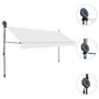 Voir la diapositive 3 : VIDAXL Auvent manuel retractable avec LED 400 cm Creme