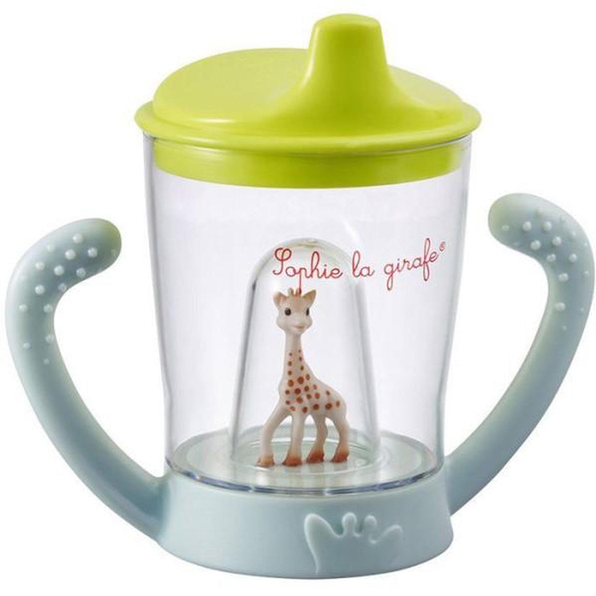 Voir la diapositive 2 : SOPHIE LA GIRAFE Tasse anti-fuite - sophie la girafe - bec ergonomique - 2 poignées - valve anti-goutte