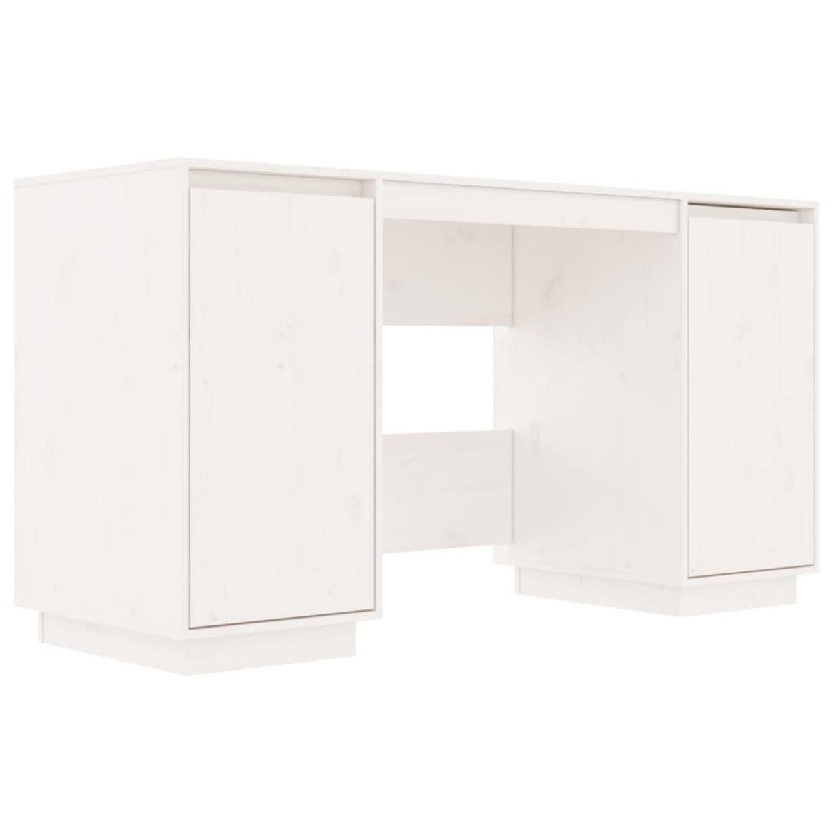 VIDAXL Bureau blanc 140x50x75 cm bois massif de pin
