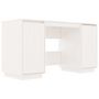 Voir la diapositive 2 : VIDAXL Bureau blanc 140x50x75 cm bois massif de pin