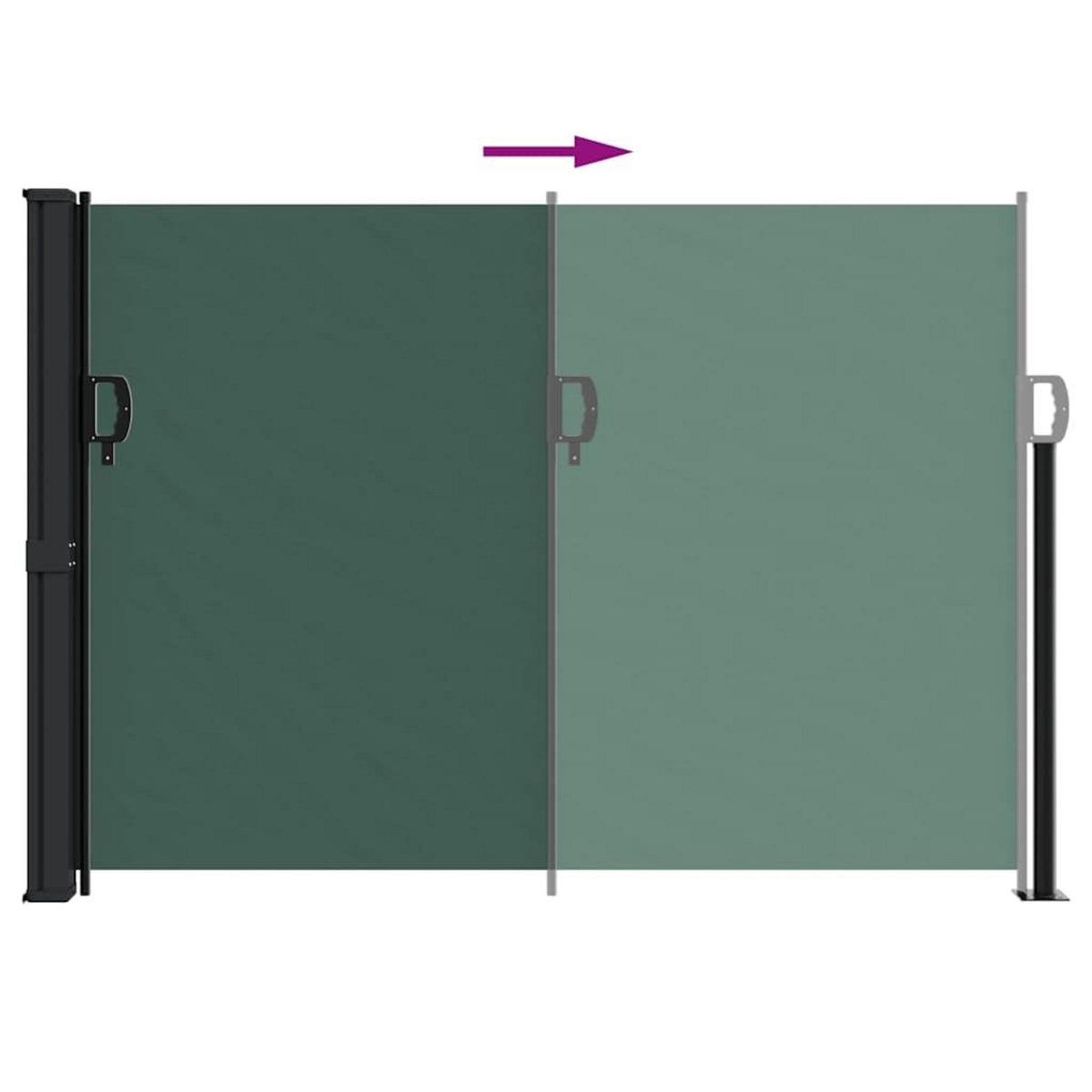 VIDAXL Auvent lateral retractable vert fonce 140x300 cm
