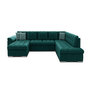Voir la diapositive 1 : BEST MOBILIER Chuck - canapé panoramique xxl - convertible avec coffre - 7 places - droit
