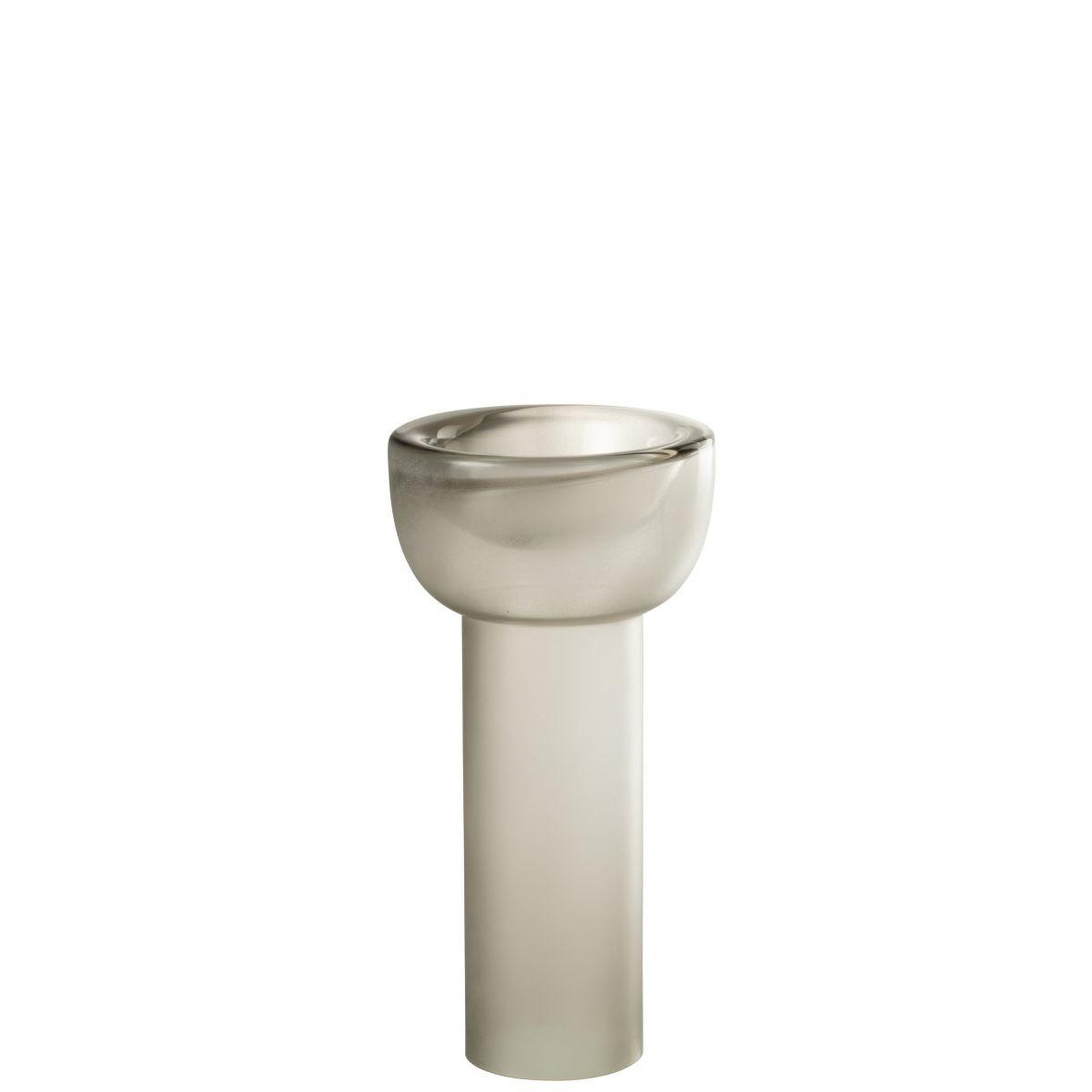 Voir la diapositive 3 : J-LINE Vase chandelier en verre  yoko  32cm grège