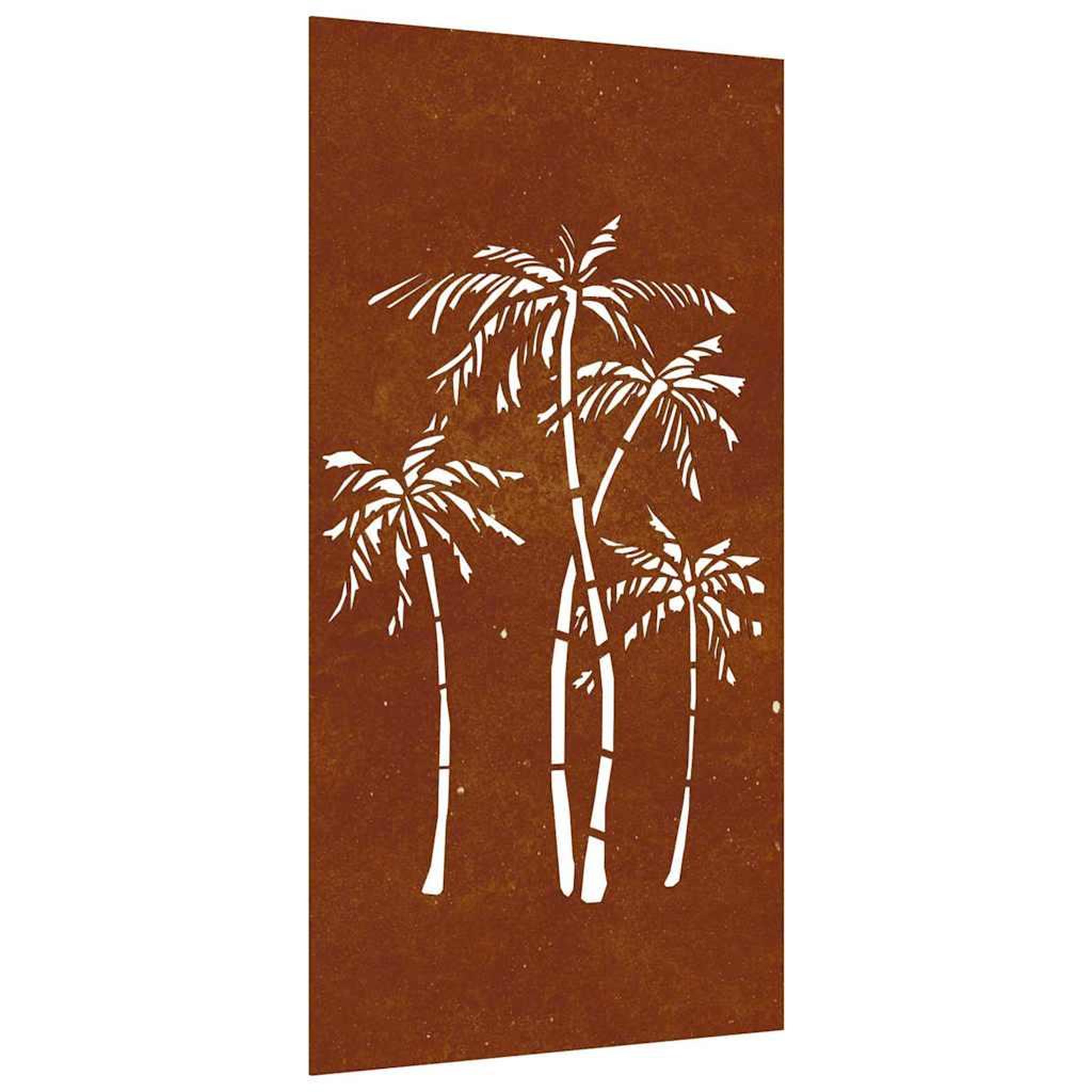 VIDAXL Decoration murale jardin 105x55 cm acier corten design palmier