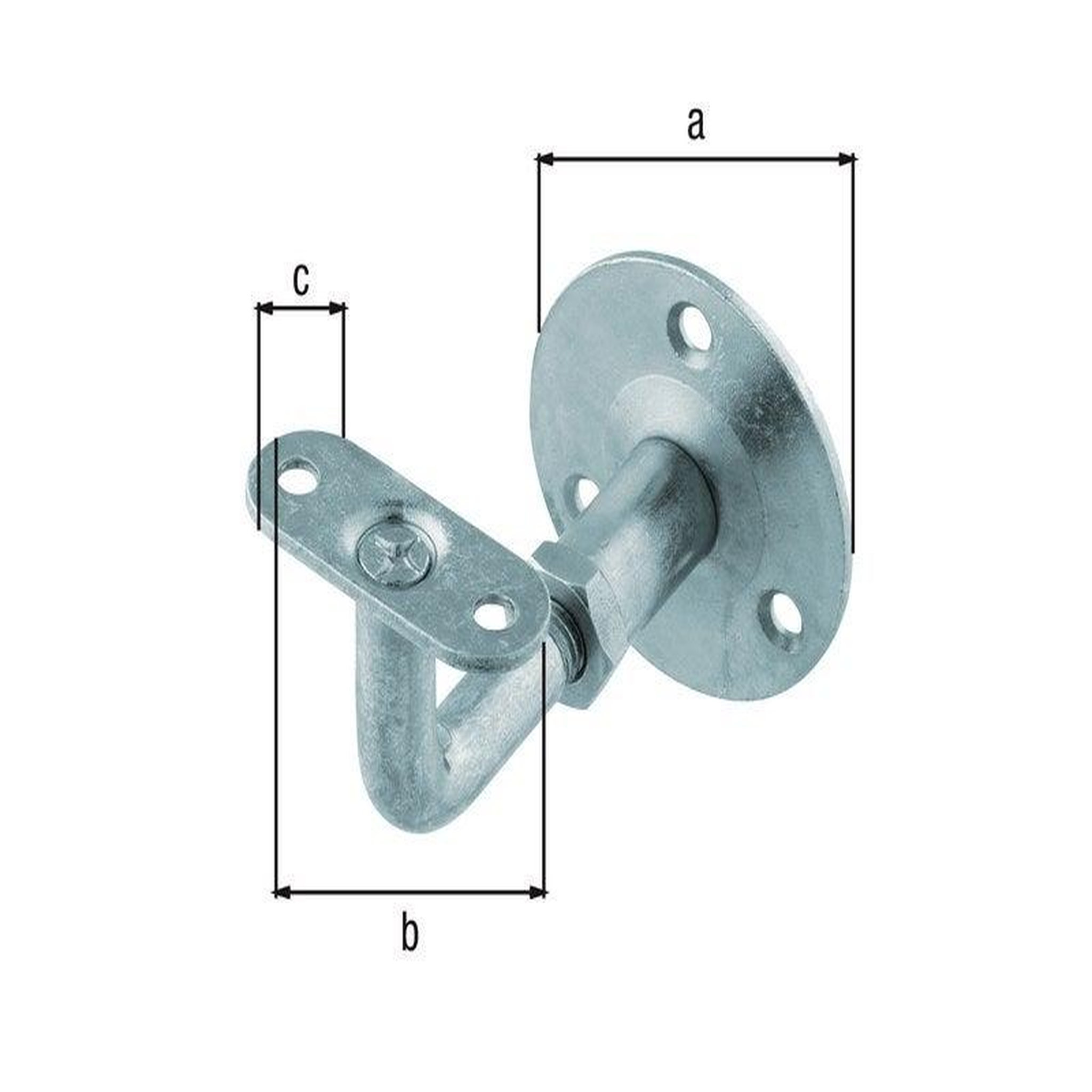 CENTRALE BRICO Support Rampe Reglable Diametre 60Mm Zinc