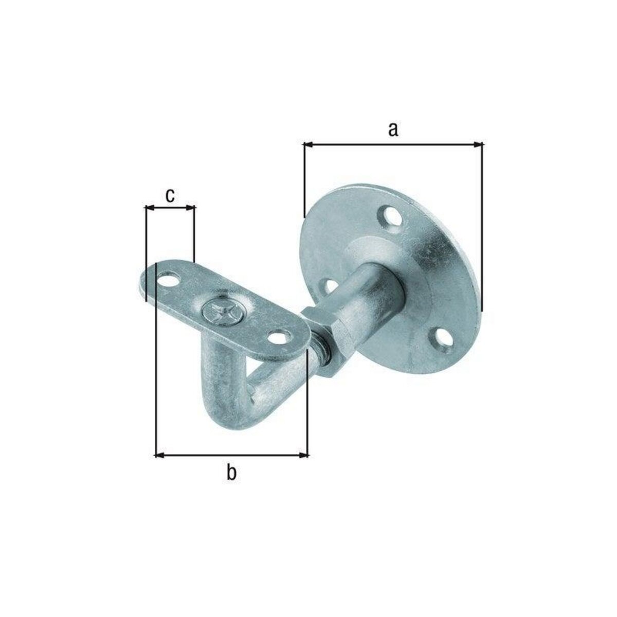 CENTRALE BRICO Support Rampe Reglable Diametre 60Mm Zinc