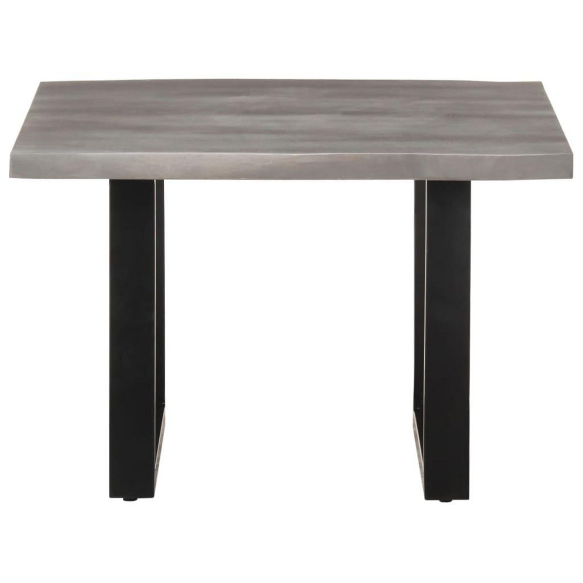 VIDAXL Table basse avec bord naturel 60x60x40 cm Bois d'acacia massif