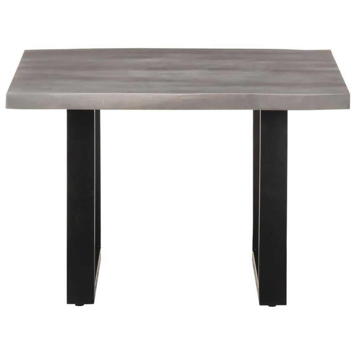 VIDAXL Table basse avec bord naturel 60x60x40 cm Bois d'acacia massif