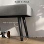 Voir la diapositive 5 : HOMCOM Banquette bout de lit design contemporain noir gris