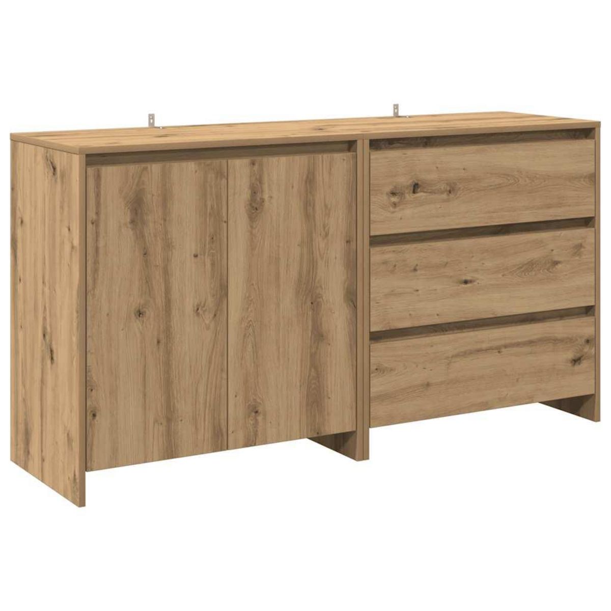 VIDAXL Buffet 2 pcs chene artisanal bois d'ingenierie