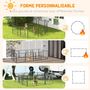 Voir la diapositive 4 : PAWHUT Luxe parc enclos modulable verrouillable dim. carrées totales 240 x 240 cm acier époxy