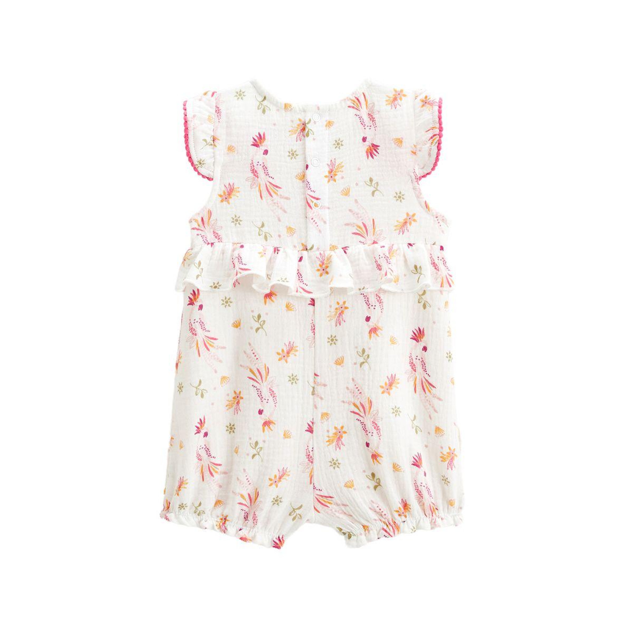 Voir la diapositive 2 : Petit Béguin Barboteuse bébé en gaze de coton Fiesta