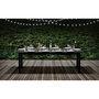 Voir la diapositive 6 : PLAY4FUN Table de jardin 8-10 personnes 220 X 120 X 75 cm - Noir effet marbré