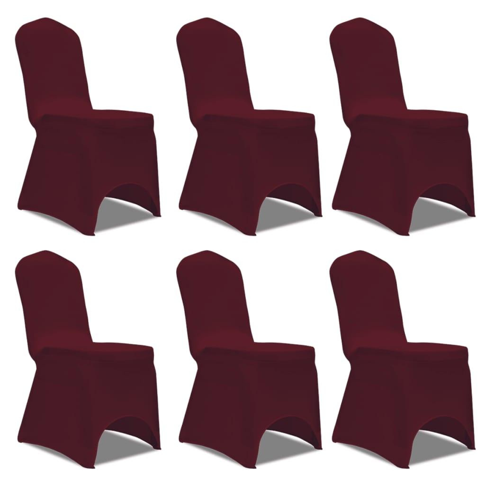 Voir la diapositive 2 : VIDAXL Housses elastiques de chaise Bordeaux 12 pcs