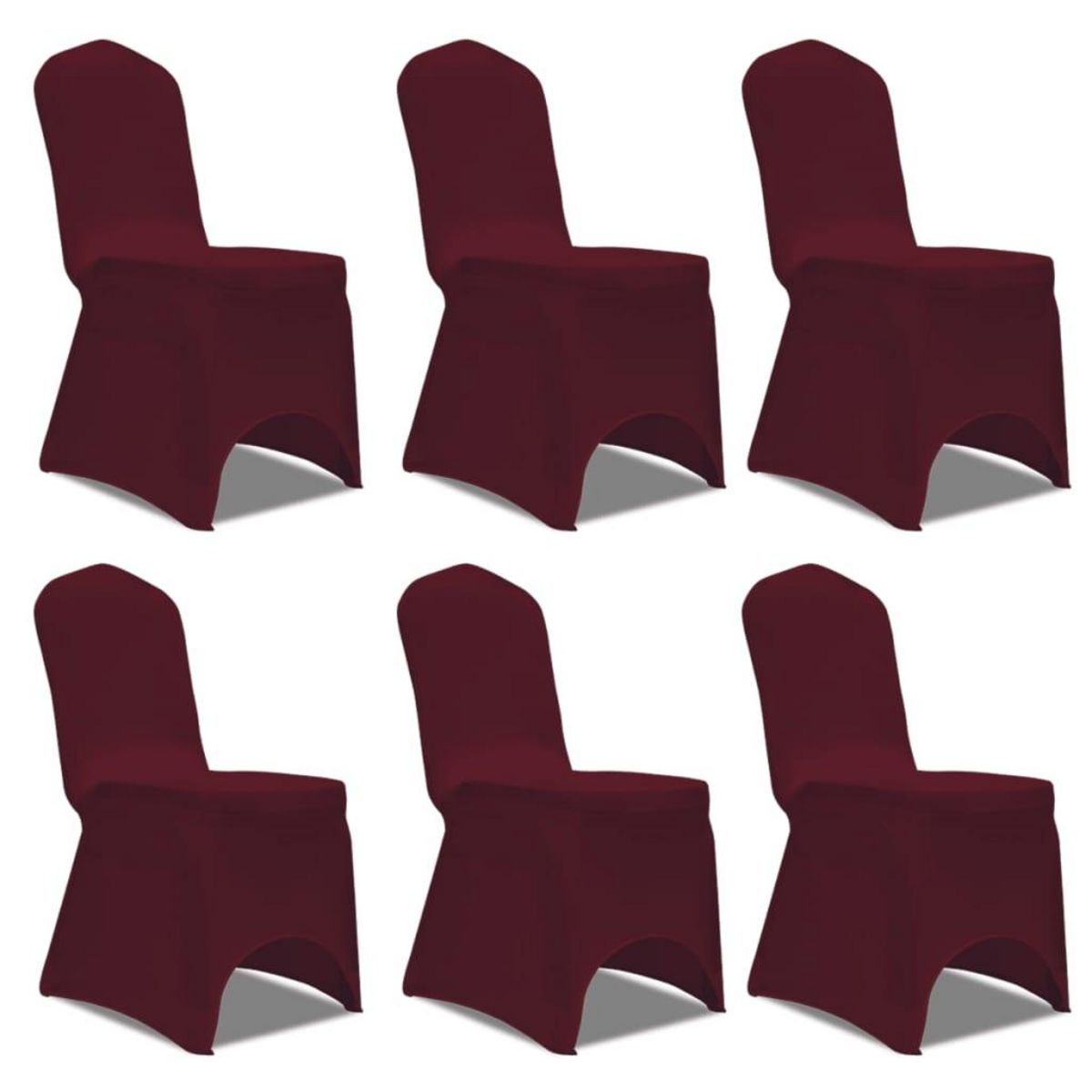 VIDAXL Housses elastiques de chaise Bordeaux 12 pcs