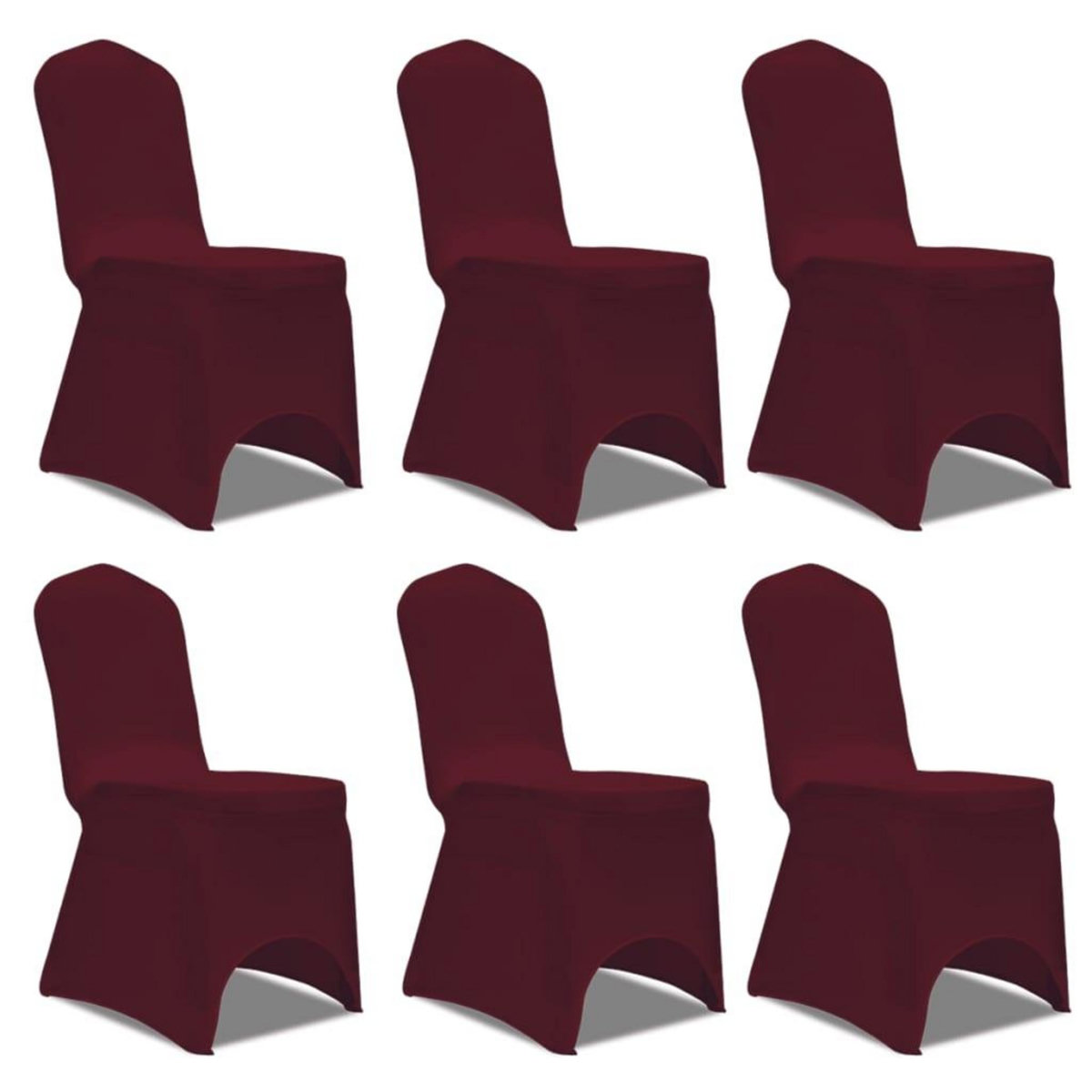 VIDAXL Housses elastiques de chaise Bordeaux 12 pcs