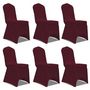 Voir la diapositive 2 : VIDAXL Housses elastiques de chaise Bordeaux 12 pcs