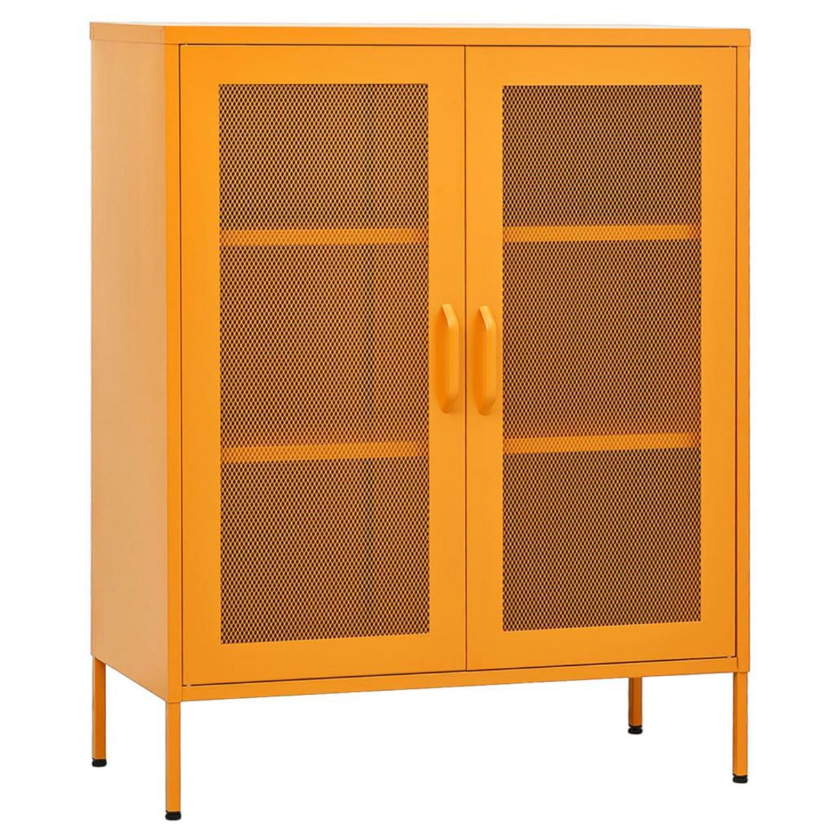 VIDAXL Armoire de rangement Jaune moutarde 80x35x101,5 cm Acier